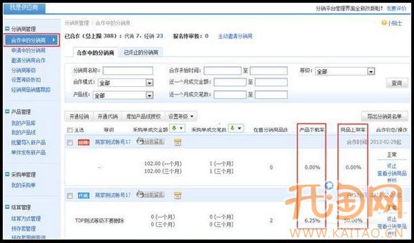淘宝供应商如何查看分销商上架率
